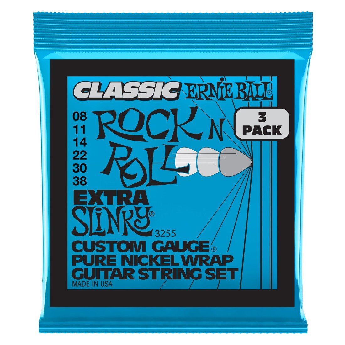 Ernie Ball Pure Nickel Extra Slinky 3-Pack