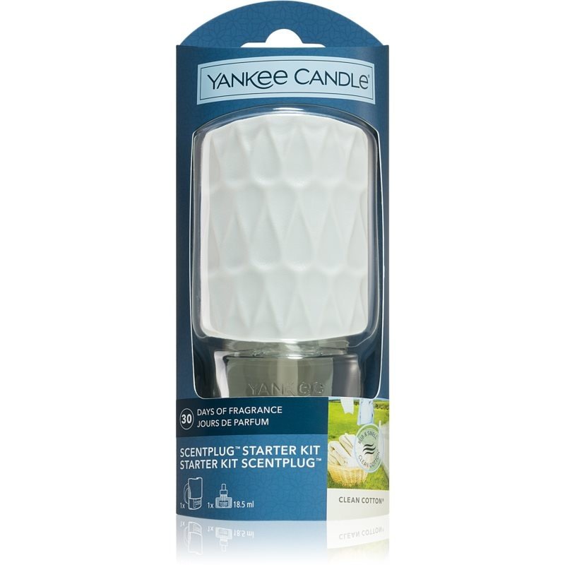 Yankee Candle Clean Cotton elektrický osvěžovač vzduchu + náhradní náplň