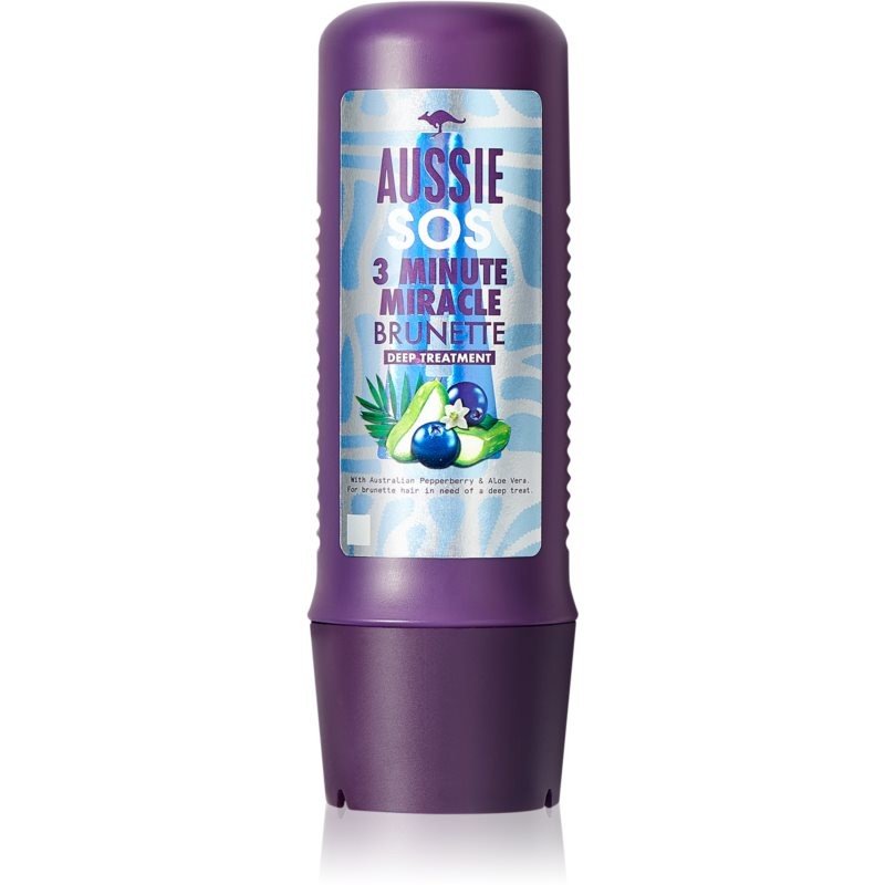 Aussie 3 Minute Miracle Brunette regenerační a hydratační maska na vlasy pro tmavé vlasy 225 ml