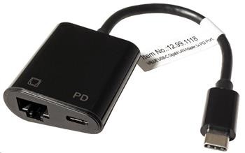 Adaptér USB C(M) -> Gigabit Ethernet, PD 100W