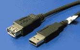 KABEL USB A-A prodlužovací 3.0m 2.0 480Mb/s - černý  High Quality
