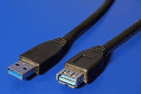 KABEL USB A-A prodlužovací 0.8m USB3.0, bílý