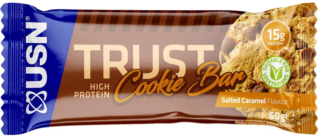 Proteinové tyčinky a sušenky USN Trust Cookie Bar slaný karamel 60g