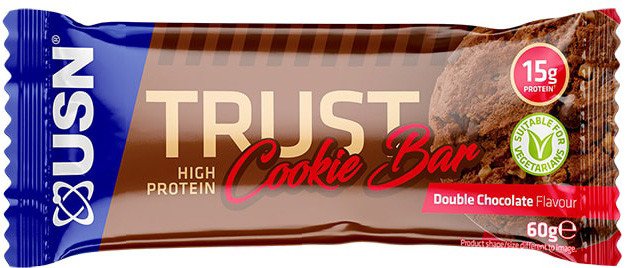 Proteinové tyčinky a sušenky USN Trust Cookie Bar dvojitá čokoláda 60g