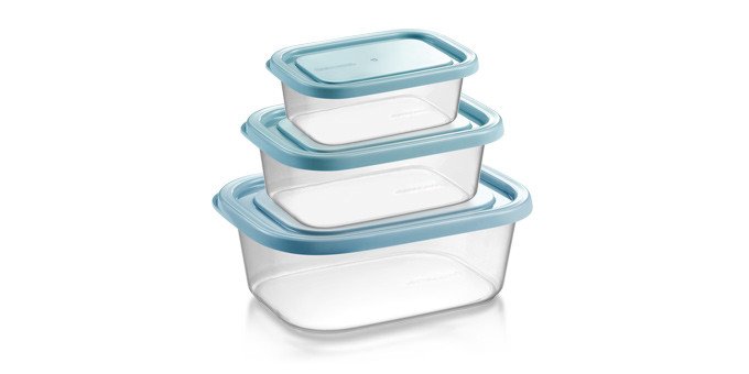 Dózy do mrazničky 4FOOD, 3 ks, 0,5 - 1,0 - 2,0 l