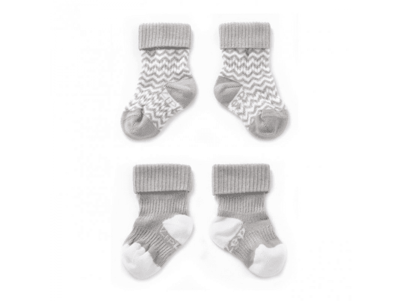 KipKep ponožky Stay-on-Socks 6-12m 2páry Silver Grey