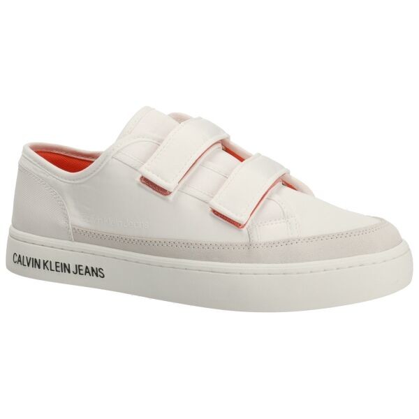 Calvin Klein CLASSIC CUPSOLE VELCRO SOFTNY Pánská volnočasová obuv, bílá, velikost 45