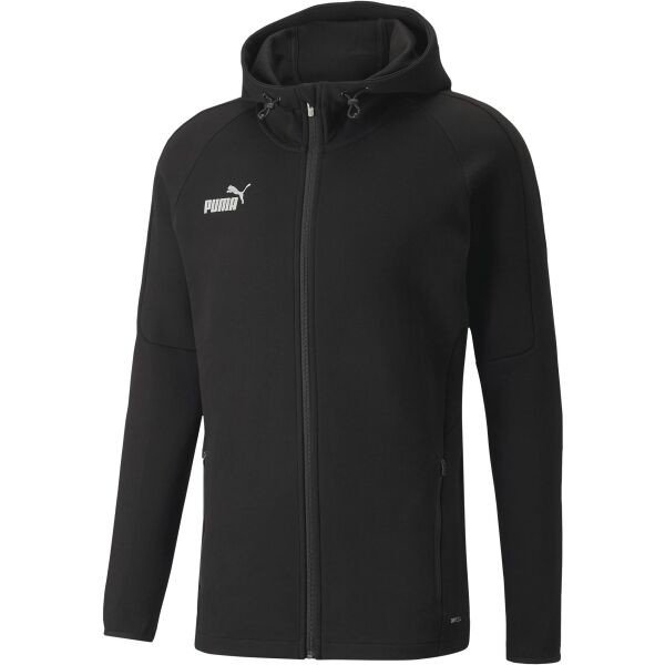 Puma TEAMFINAL CASUALS HOODED Pánská mikina, černá, velikost S