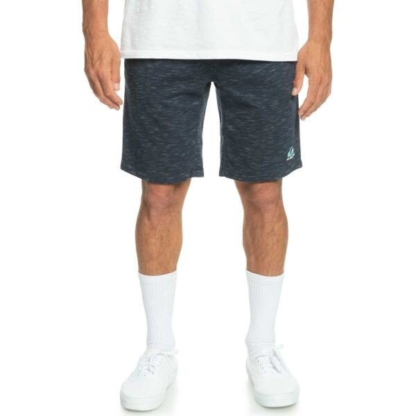 Quiksilver BLOCK SLIM SHORT Pánské teplákové kraťasy, tmavě modrá, velikost M