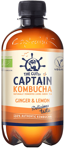 Captain Kombucha Zázvor & citron, 400 ml