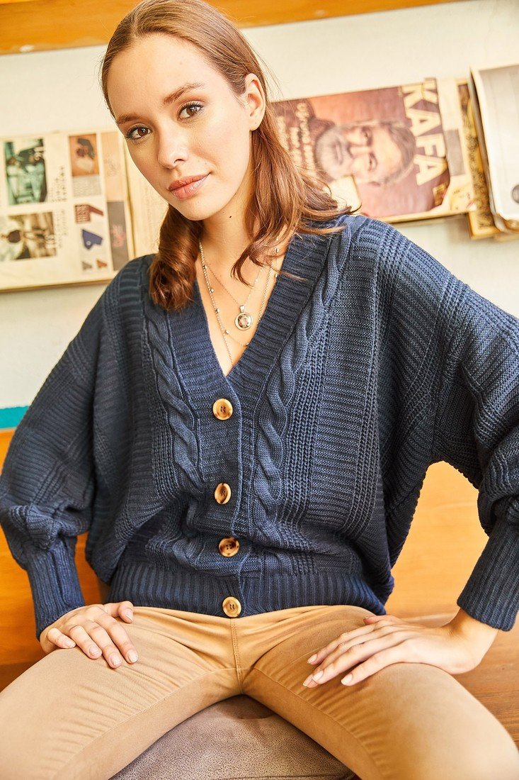 Olalook Cardigan - Blue - Oversize