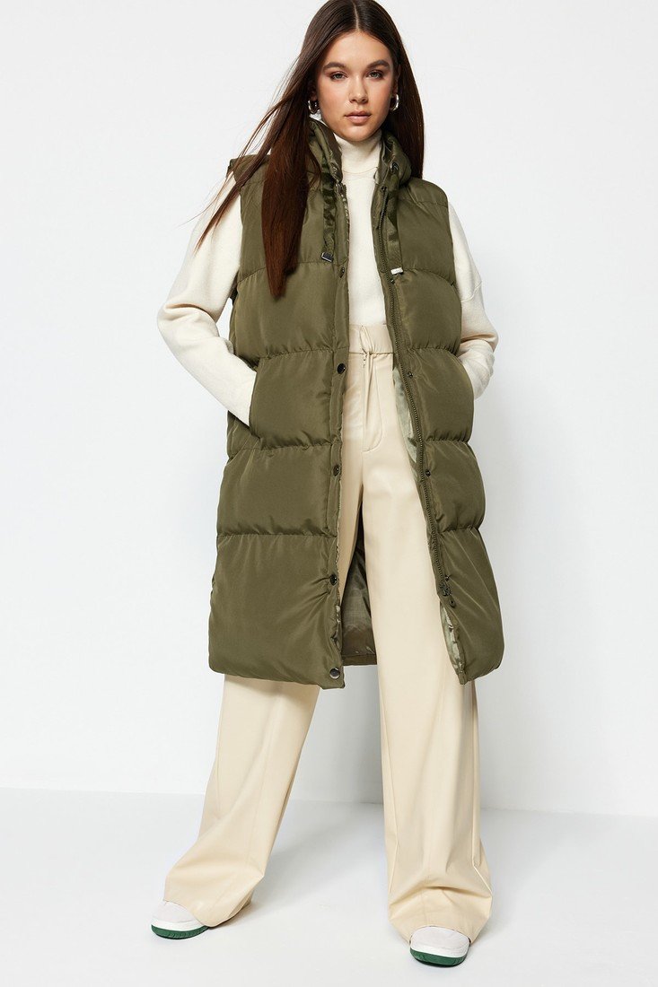 Trendyol Vest - Khaki - Puffer