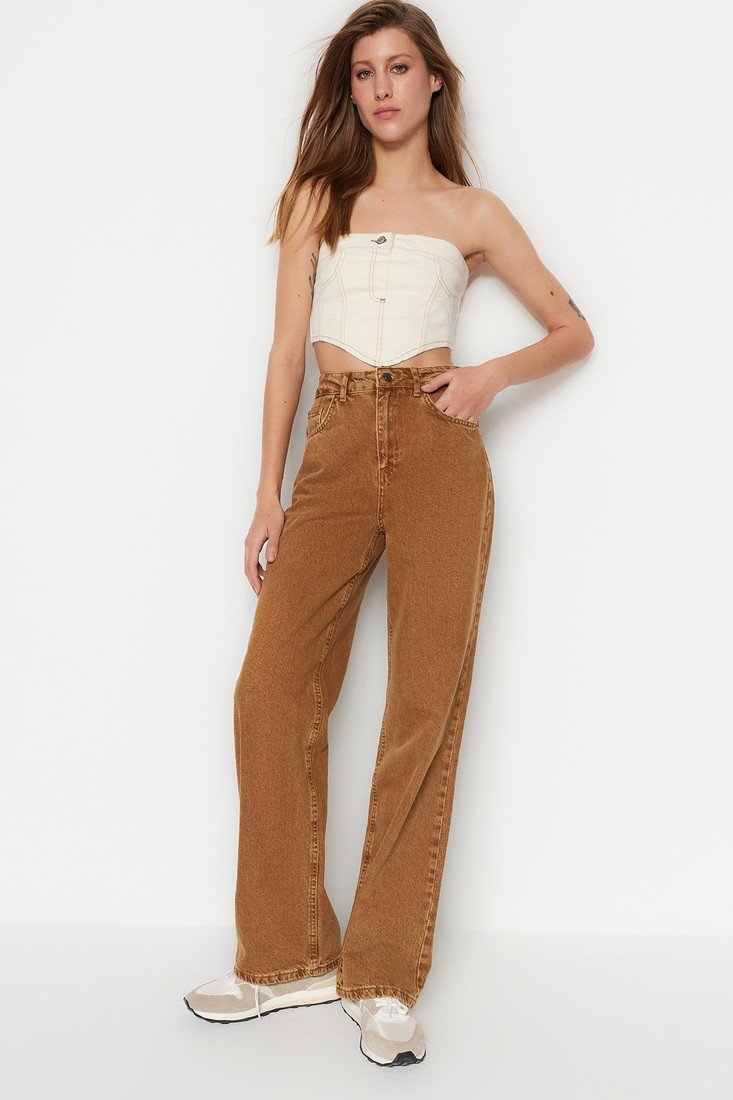 Trendyol Jeans - Brown - Wide leg