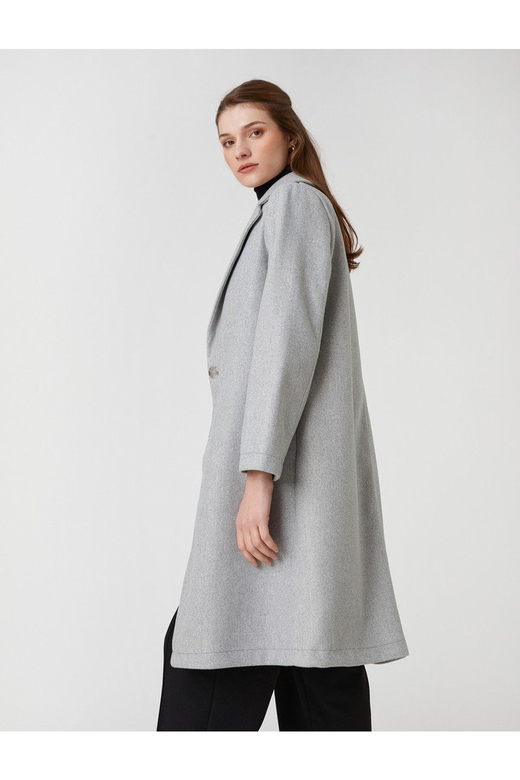 Koton Coat - Gray - Double-breasted