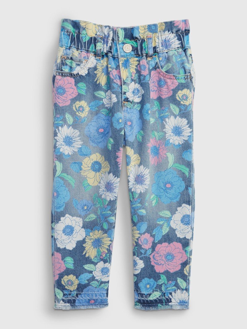 GAP Dětské džíny mom floral - Holky