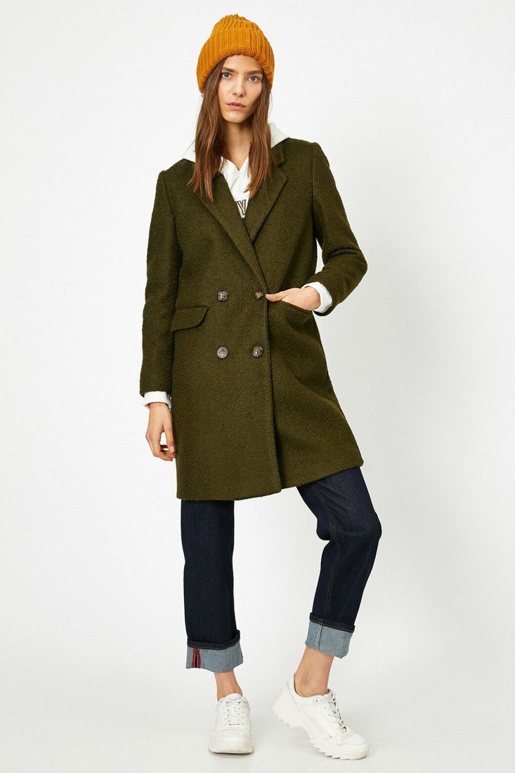 Koton Coat - Green - Double-breasted