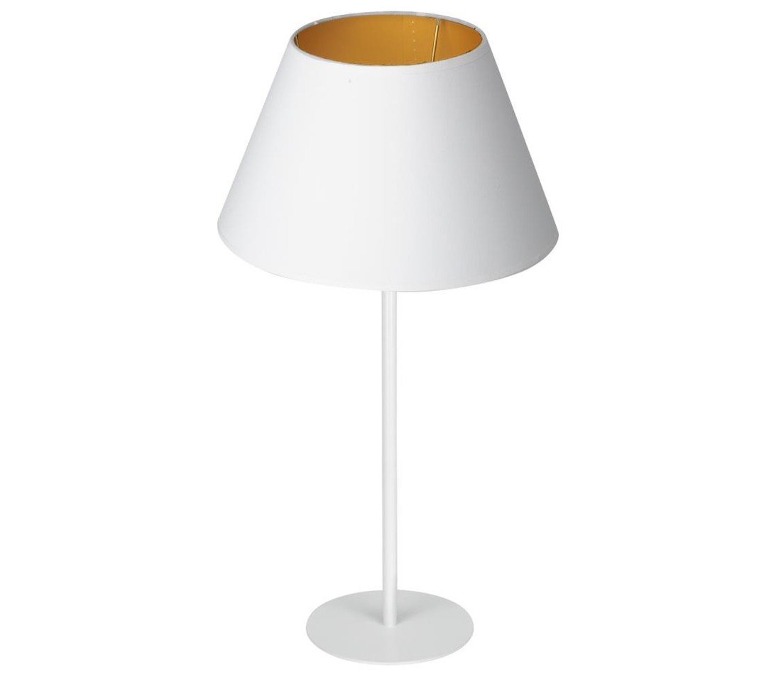 Stolní lampa ARDEN 1xE27/60W/230V pr. 30 cm bílá/zlatá