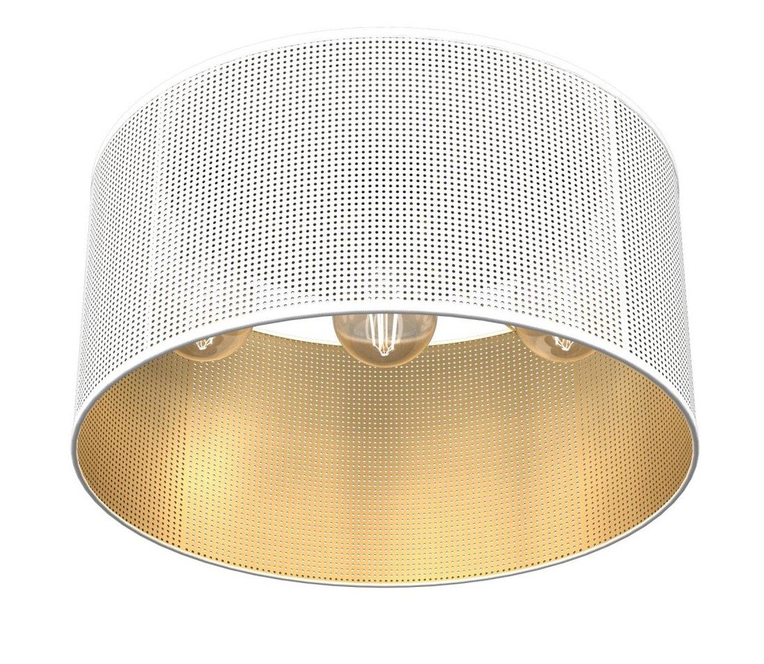 Lustr přisazený LOFT SHADE 3xE27/60W/230V bílá/zlatá