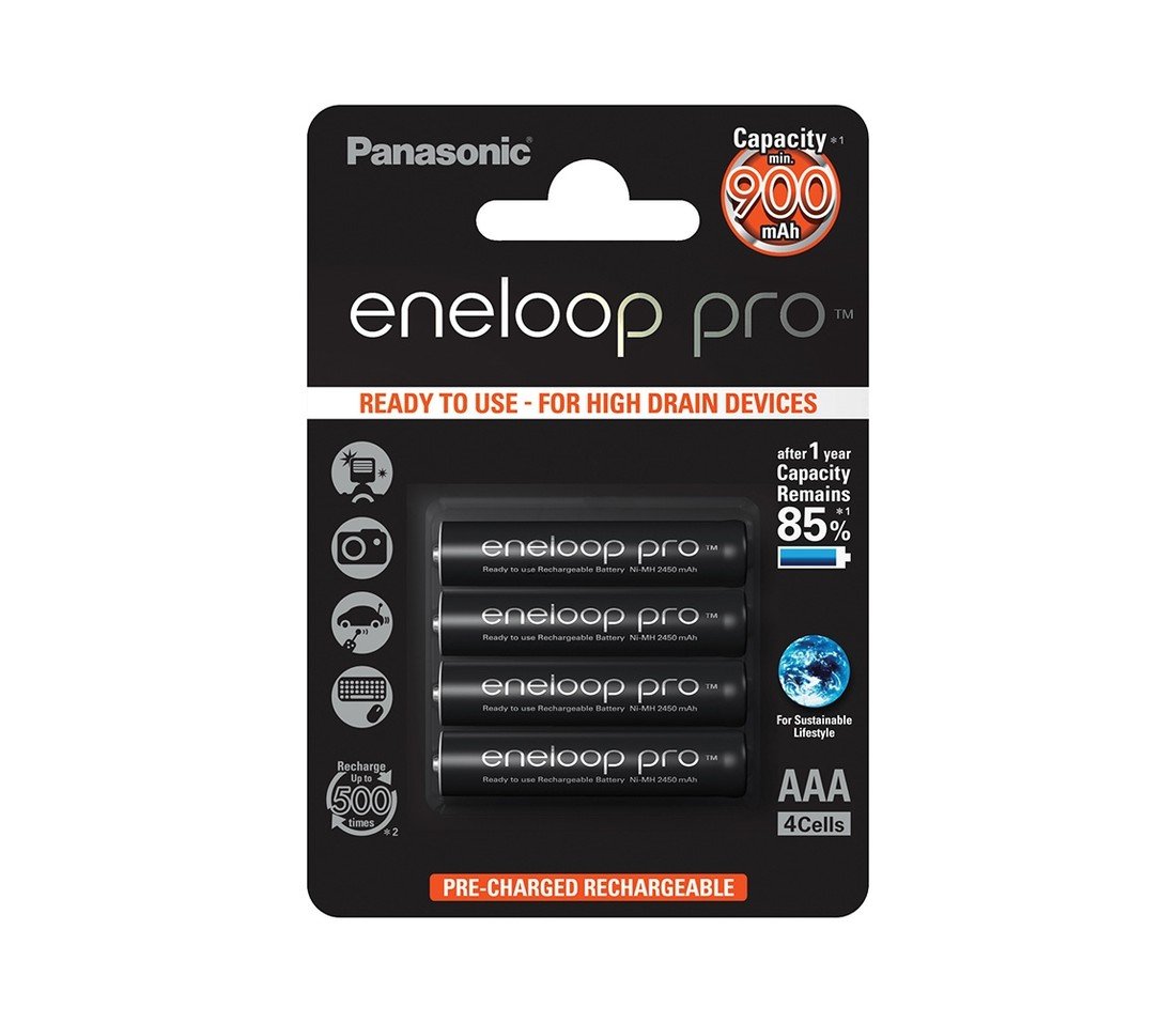 Pana Eneloop Pro BK-4HCDE/4BP - 4ks nabijecí baterie AAA Eneloop Pro NiMH/1