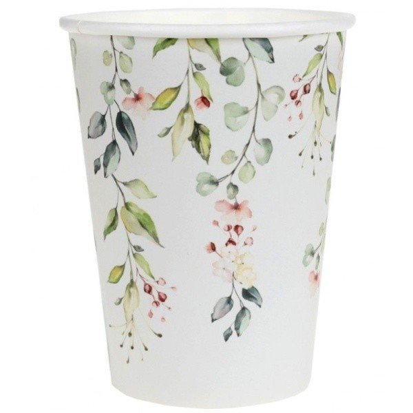 Kelímky papírové Green Wedding 270 ml 10 ks