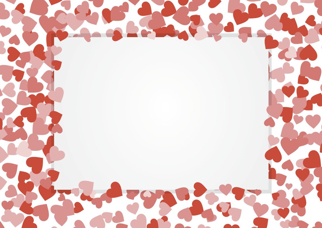 Valentýnská dárková kartička s vlastním textem, Srdíčka