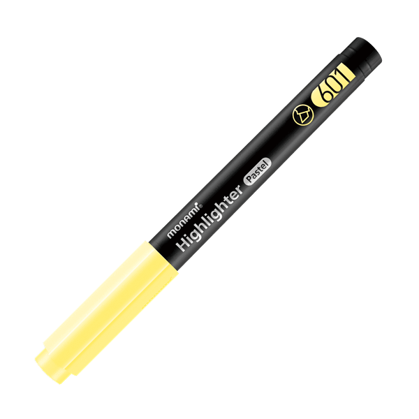 Zvýrazňovač Monami 601 pastel - žlutý