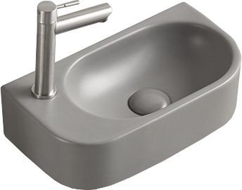 MEXEN Viera umyvadlo na desku lewa 40 x 21 cm, světle šedá mat 21274061L