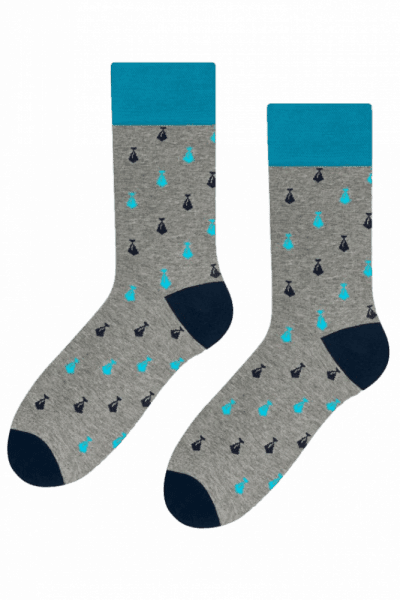 More Ties 051-135 šedý melanž Pánské ponožky 43/46 šedá