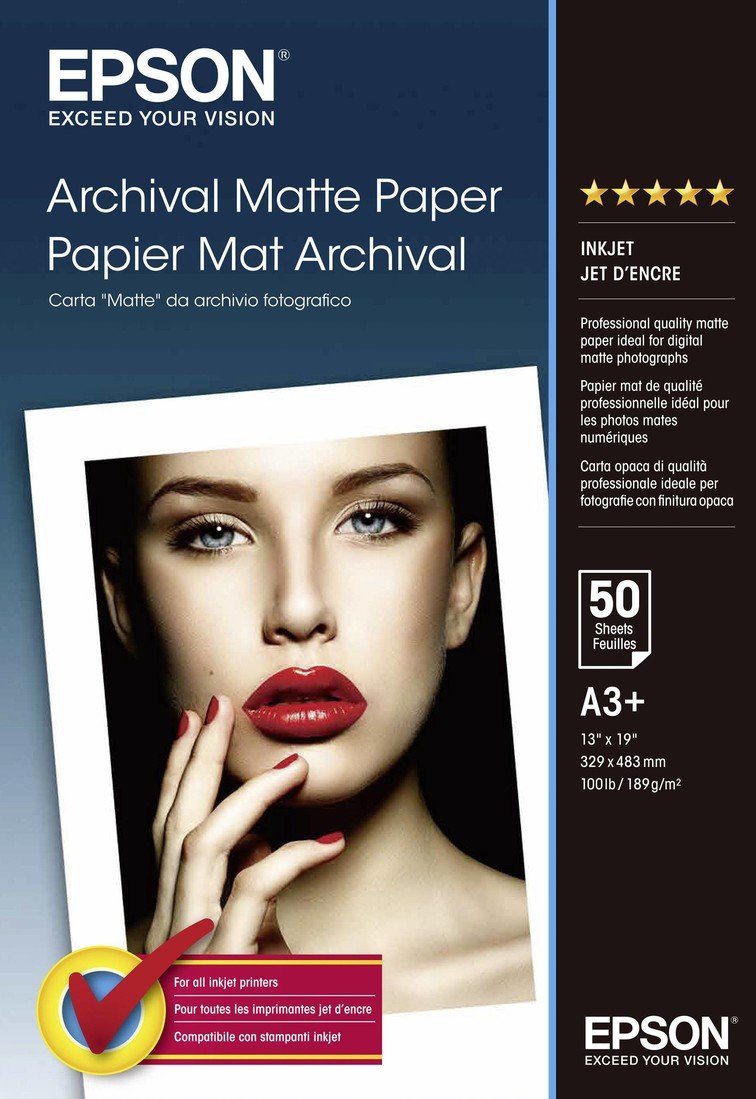 Epson Archival Matte Paper A3 plus  C13S041340 fotografický papír DIN A3 plus  189 g/m² 50 listů matný, Strukturovaný povrch