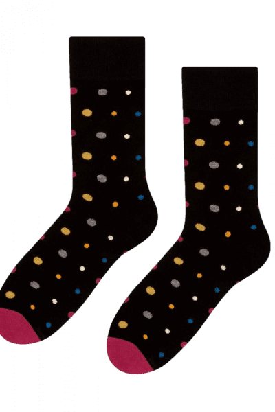 More Mix Dots 140-051 černé Pánské ponožky 43/46 černá