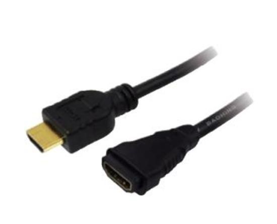 LOGILINK CH0057 LOGILINK - Kabel HDMI 1.4, HDMI M/F, Zlatá, délka 3m