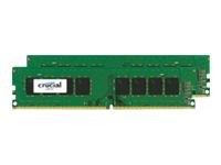 Crucial - DDR4 - sada - 8 GB: 2 x 4 GB - DIMM 288-pin - 2400 MHz / PC4-19200 - CL17 - 1.2 V - bez vyrovnávací paměti - bez ECC, CT2K4G4DFS824A