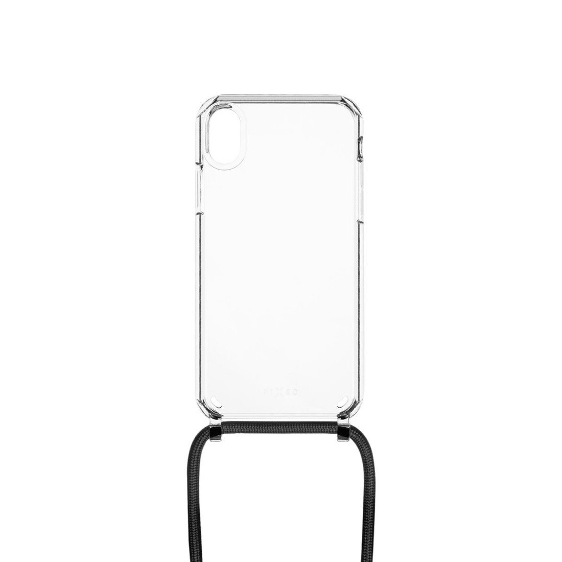 Pouzdro FIXED Pure Neck s černou šňůrkou na krk pro Apple iPhone XR