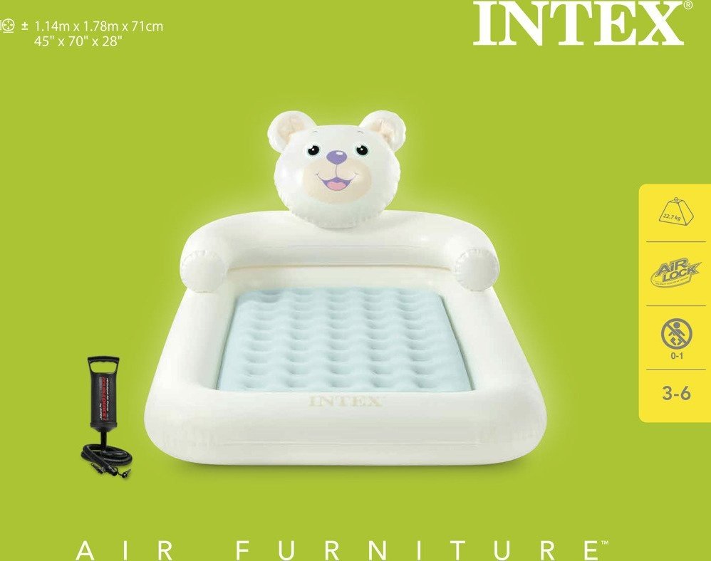 Nafukovací cestovní postel pro děti Medvěd - Alltoys Intex