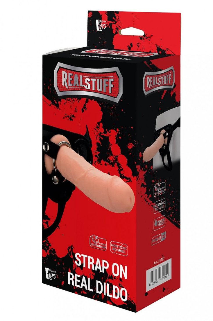 RealStuff Strap-On - realistic, strap-on dildo (natural)