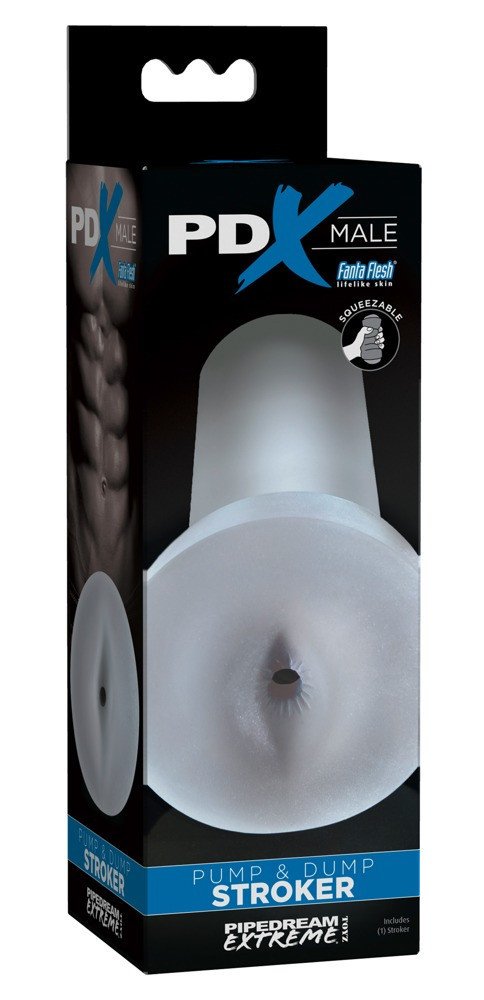 PDX Pump & Dump - lifelike artificial butt masturbator (transparent)