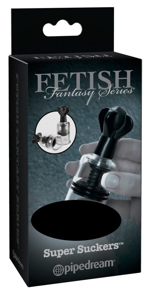 Fetish Super Suckers - nipple suction pump (black-transparent)