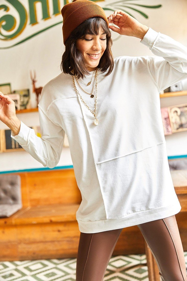 Olalook Sweatshirt - White - Oversize