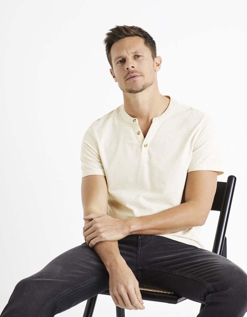Celio Tričko Henley Cegeti - Pánské