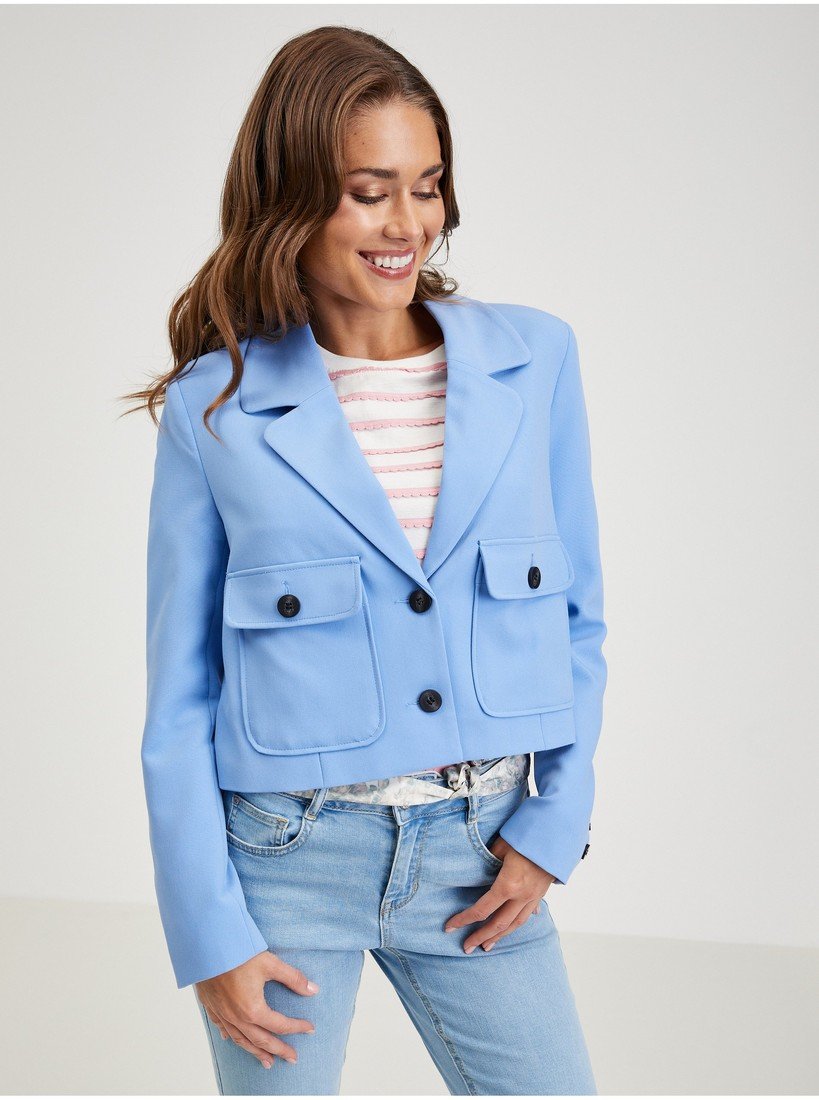 Světle modré dámské sako ORSAY - Dámské