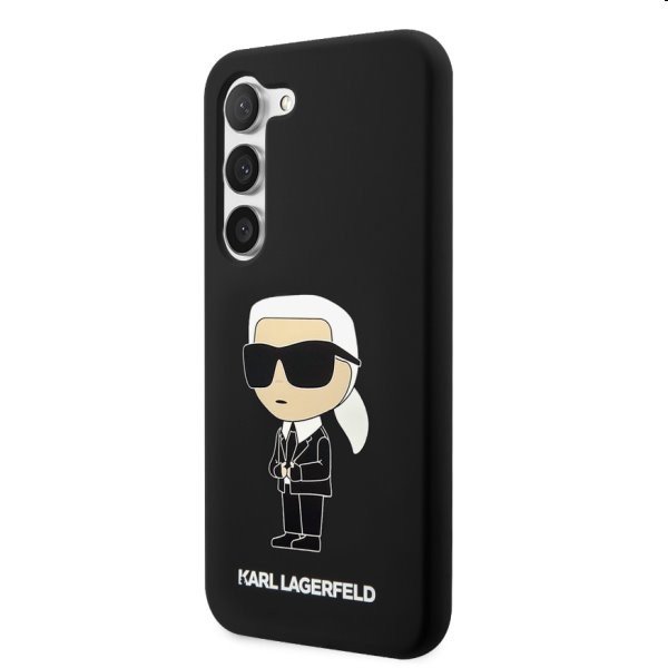 Pouzdro Karl Lagerfeld Liquid Silicone Ikonik NFT pro Samsung Galaxy S23, čierne