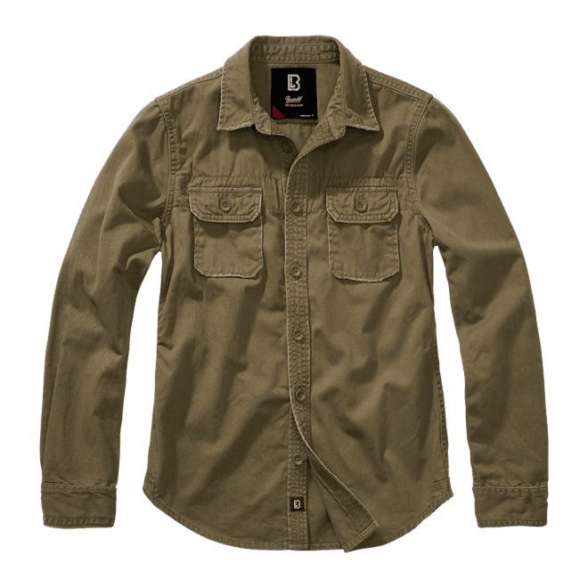 Brandit Košile Women Vintage Shirt Long Sleeve olivová XS