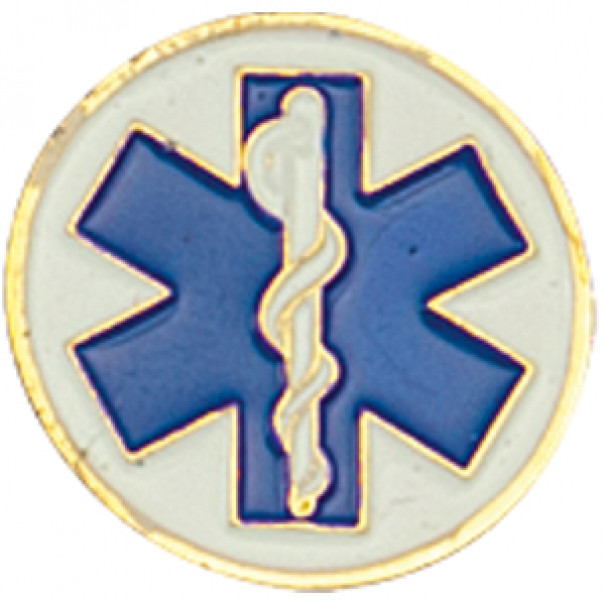 Odznak (pins) 20mm Aeskulapova hůl - zlatý