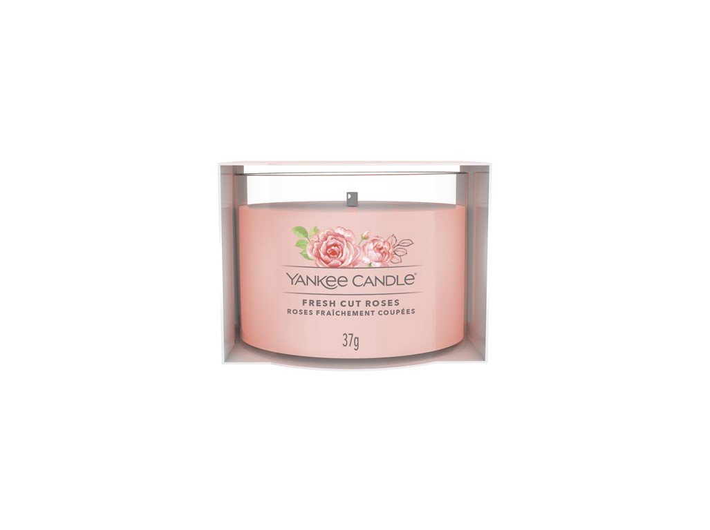 Yankee Candle Votivní svíčka ve skle Fresh Cut Roses 37 g