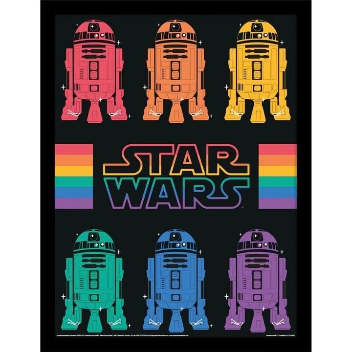 PYRAMID INTERNATIONAL Obraz na zeď - Star Wars Pride - R2D2 Rainbow