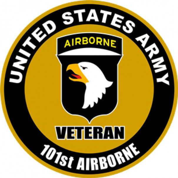 Odznak (pins) 20mm US 101st Airborne Veteran - zlatý