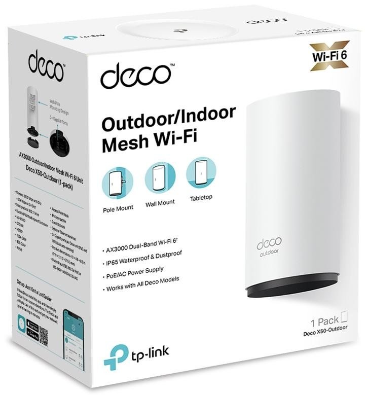 TP-LINK AX3000 Smart Home Deco X50-Outdoor(1-pack) (Deco X50-Outdoor(1-pack))