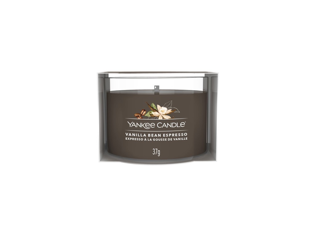 Yankee Candle Votivní svíčka ve skle Vanilla Bean Espresso 37 g