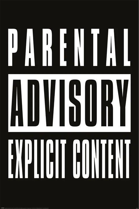 PYRAMID INTERNATIONAL Plakát, Obraz - Parental Advisory - Explicit Content, (61 x 91.5 cm)