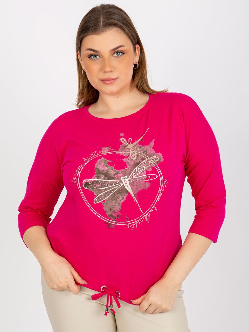 FUCHSIOVÁ LEŽÉRNÍ HALENKA RV-BZ-8455.39-FUCHSIA Velikost: ONE SIZE